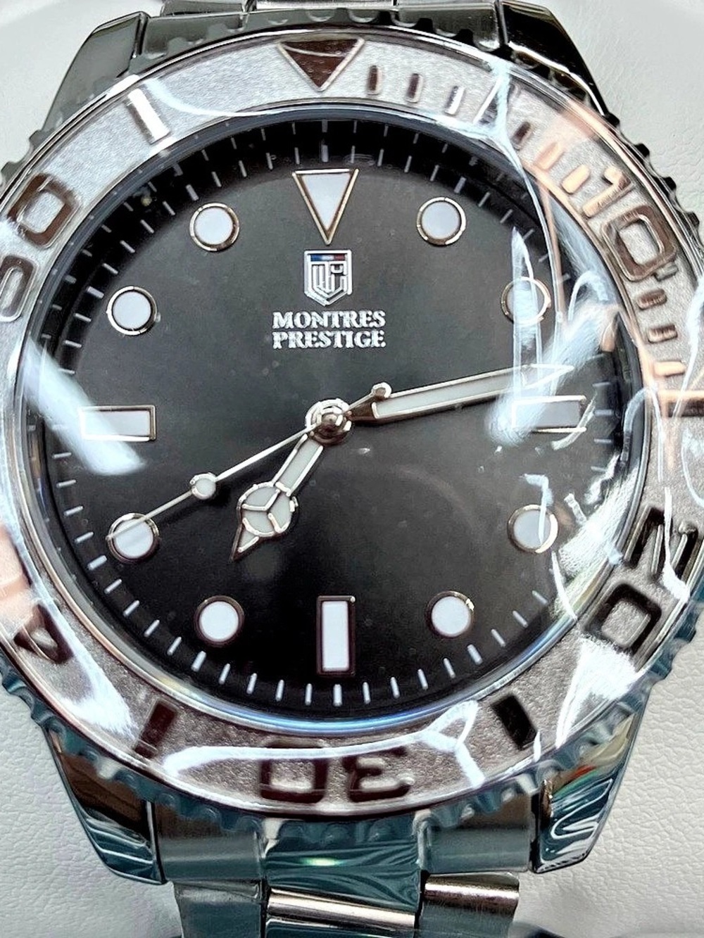 Men’s Montres Prestige MPW-0267 Silver Watch | Black Dial | New in Box